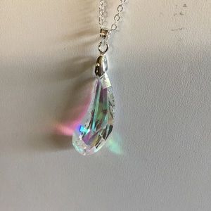 Swarovski crystal fairy wing necklace